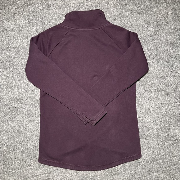 Athleta Size Small Athleisure Zipper Stretch Outdoor Sweater Purple Long Sleeve - Picture 9 of 11